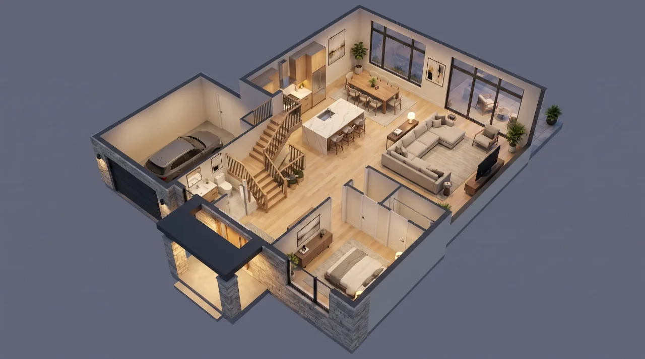 Plan A architectural visualization
