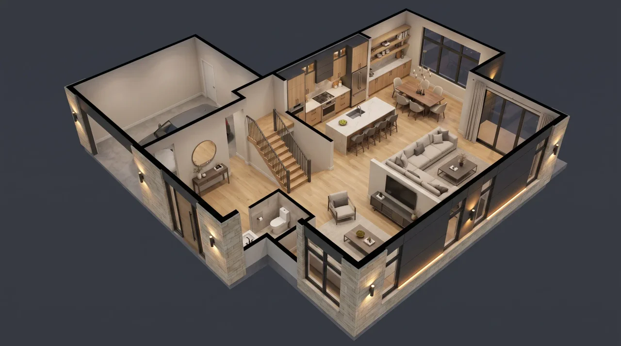 Plan B architectural visualization