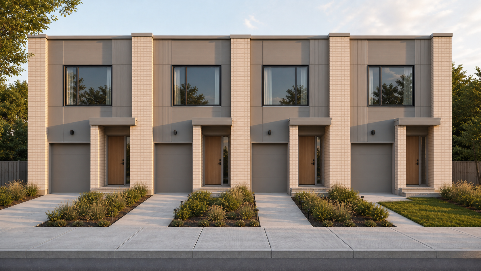 Haj Riyadh attached townhouse unit seen from the sidewalk